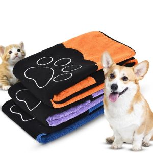 Microfiber Colorful Bath Towel for Pets